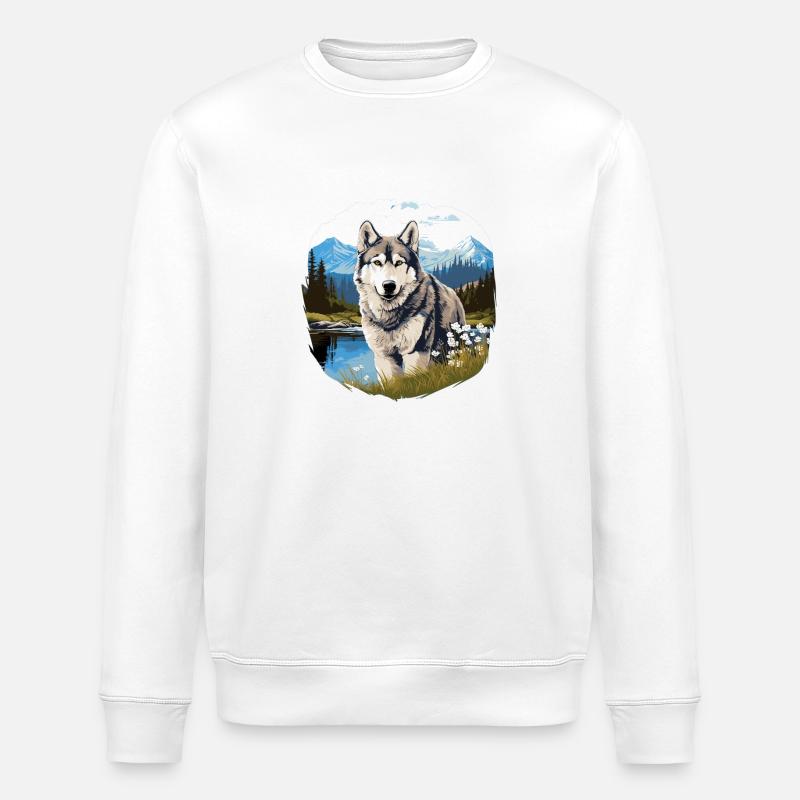 Husky - Stanley/Stella Unisex Bio-Sweatshirt ROLLER - Weiß