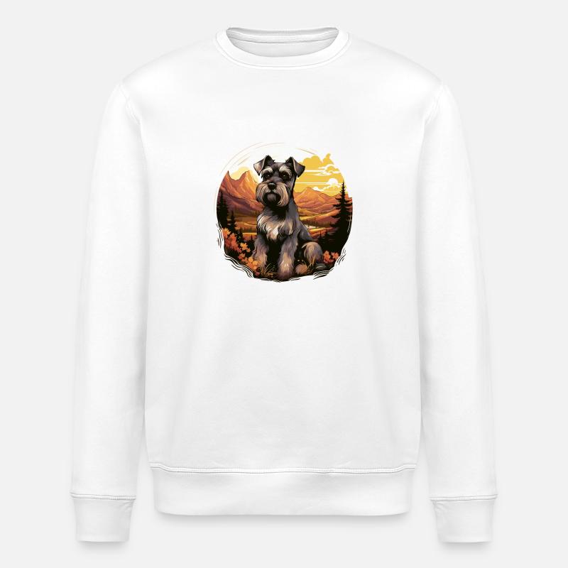 Schnauzer - Stanley/Stella Unisex Bio-Sweatshirt ROLLER - Weiß