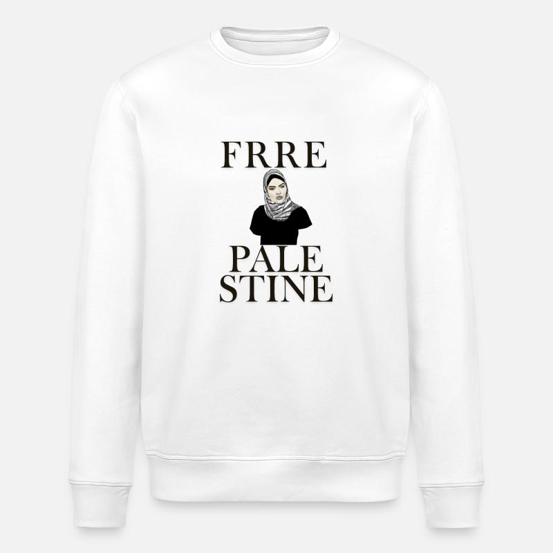 Femme de Palestine libre - Sweat bio ROLLER Stanley/Stella Unisexe - blanc