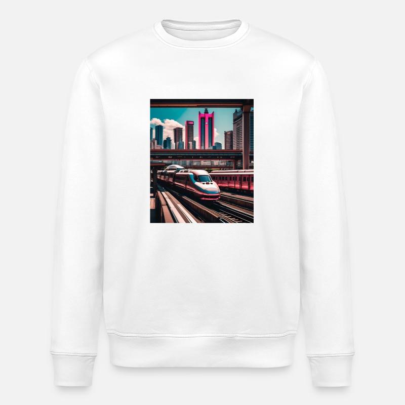 Gare de Tokyo - Sweat bio ROLLER Stanley/Stella Unisexe - blanc