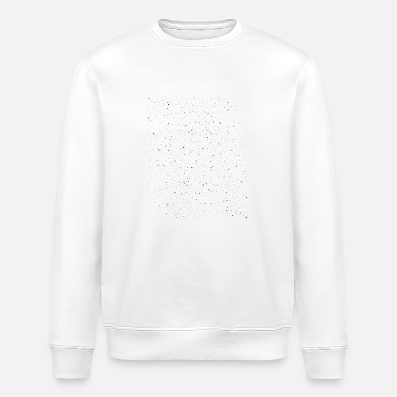 Paint Splash Distressed Overlay Black - Stanley/Stella ROLLER Unisex Organic Sweatshirt - white