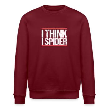 I think i spider. Denglish - Stanley/Stella ROLLER Unisex Organic Sweatshirt - burgundy - Front - Nik (191cm)