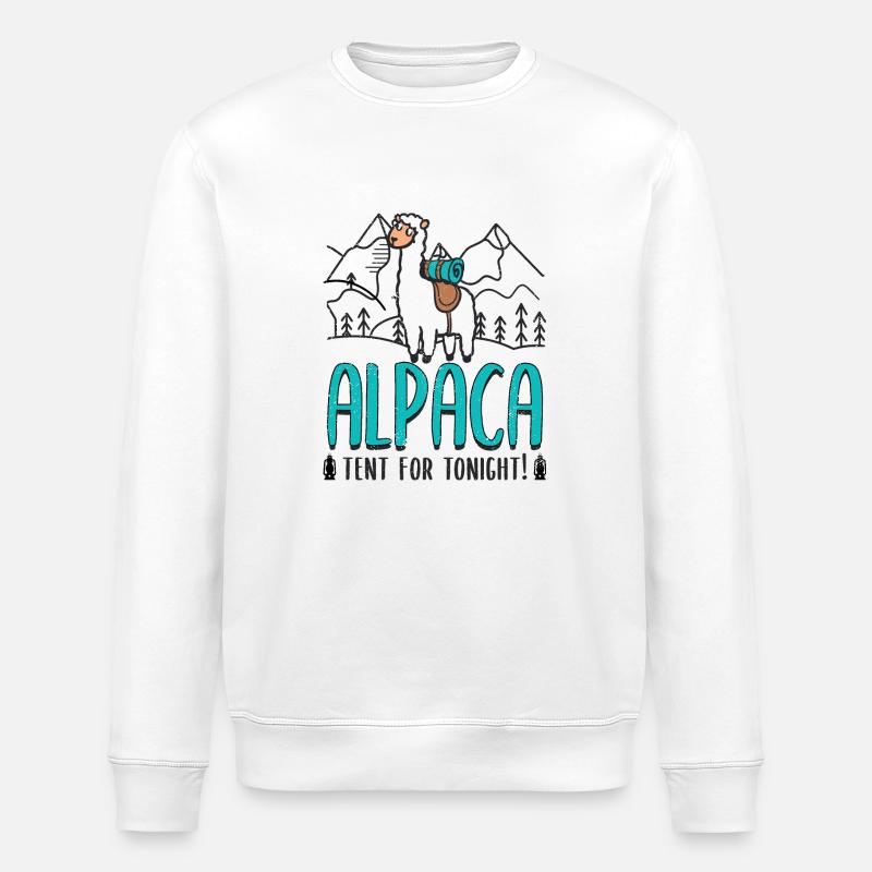 Tente alpaga pour ce soir ! - Sweat bio ROLLER Stanley/Stella Unisexe - blanc