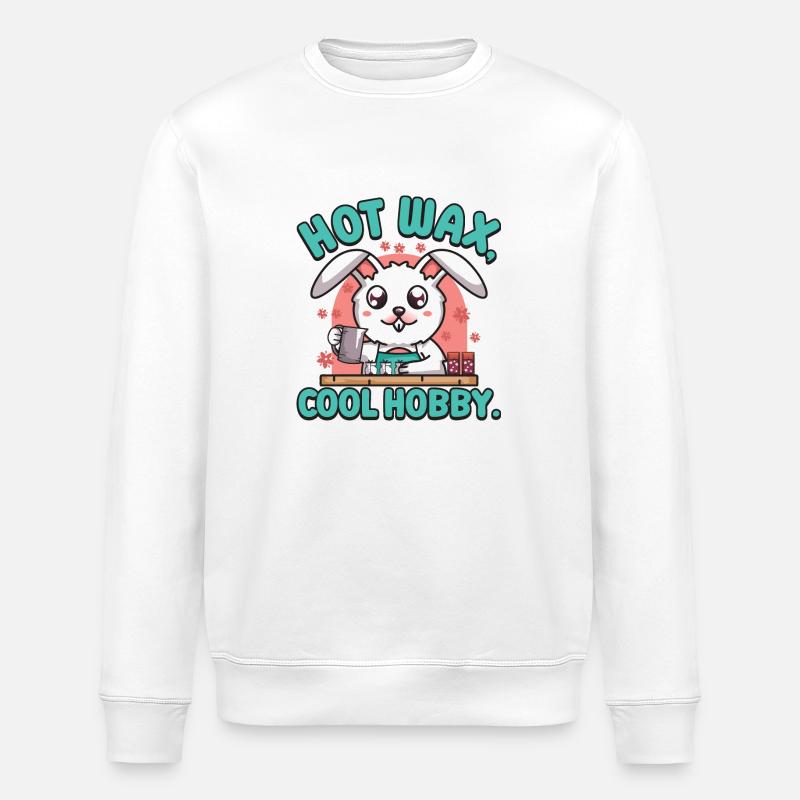 Cire chaude, passe-temps cool. - Sweat bio ROLLER Stanley/Stella Unisexe - blanc