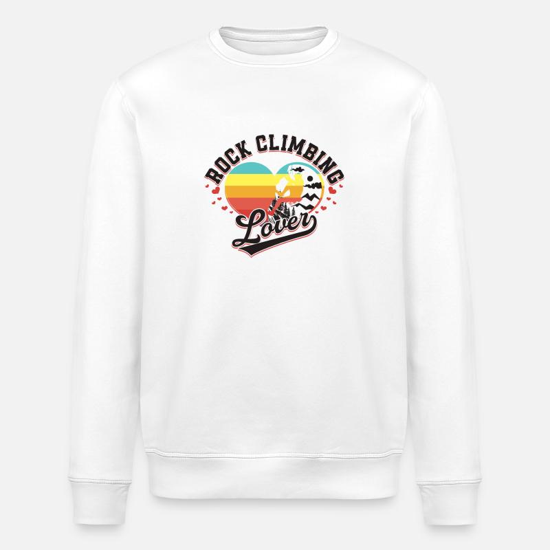 Liebhaber des Kletterns - Stanley/Stella Unisex Bio-Sweatshirt ROLLER - Weiß