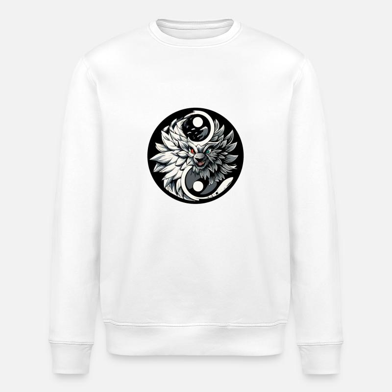 DRAGON YIN YANG - Sweat bio ROLLER Stanley/Stella Unisexe - blanc