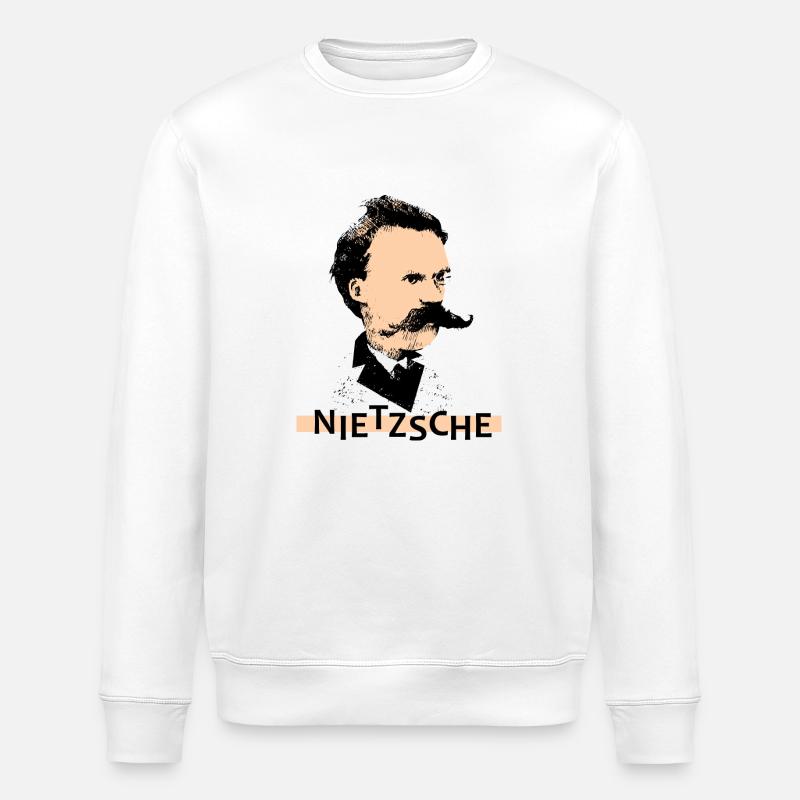 Nietzsche - Stanley/Stella ROLLER Unisex Organic Sweatshirt - white