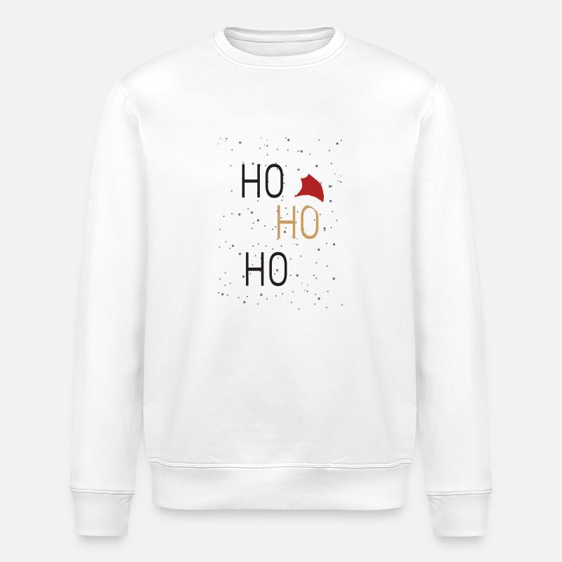 Noël Ho Ho Ho - Sweat bio ROLLER Stanley/Stella Unisexe - blanc