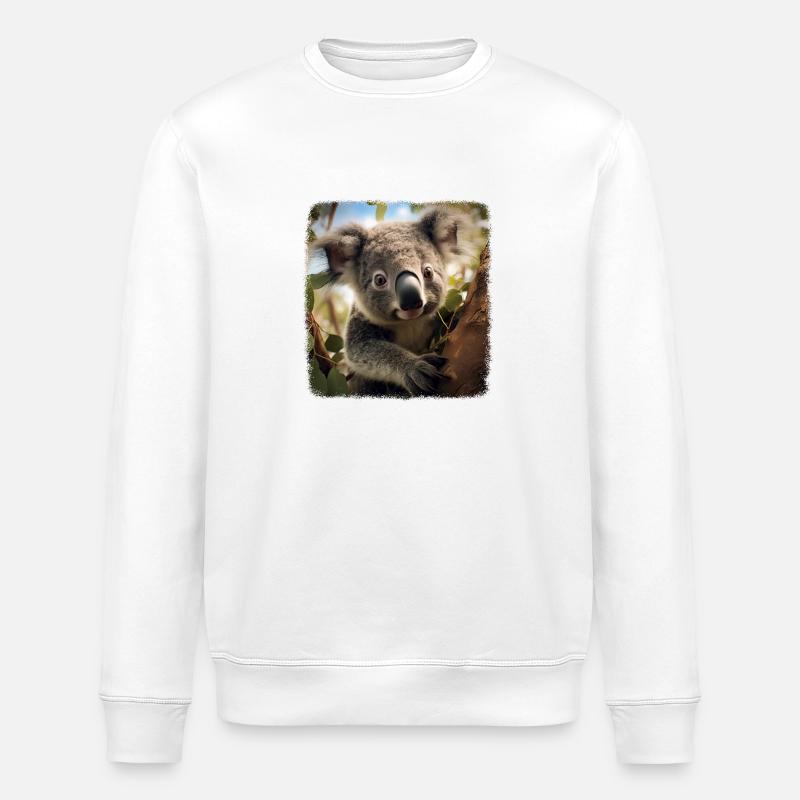 Koalas realistic Koala - Stanley/Stella ROLLER Unisex Organic Sweatshirt - white