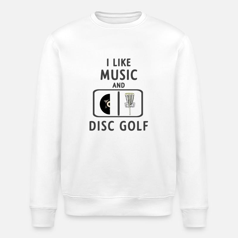 Disc golf - Stanley/Stella ROLLER Unisex Organic Sweatshirt - white