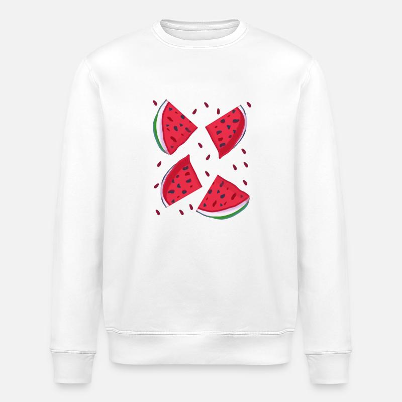 Wassermelonenviertel - Stanley/Stella Unisex Bio-Sweatshirt ROLLER - Weiß