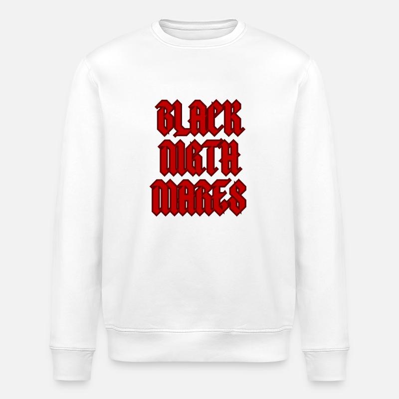 black Nightmares - Stanley/Stella ROLLER Unisex Organic Sweatshirt - white