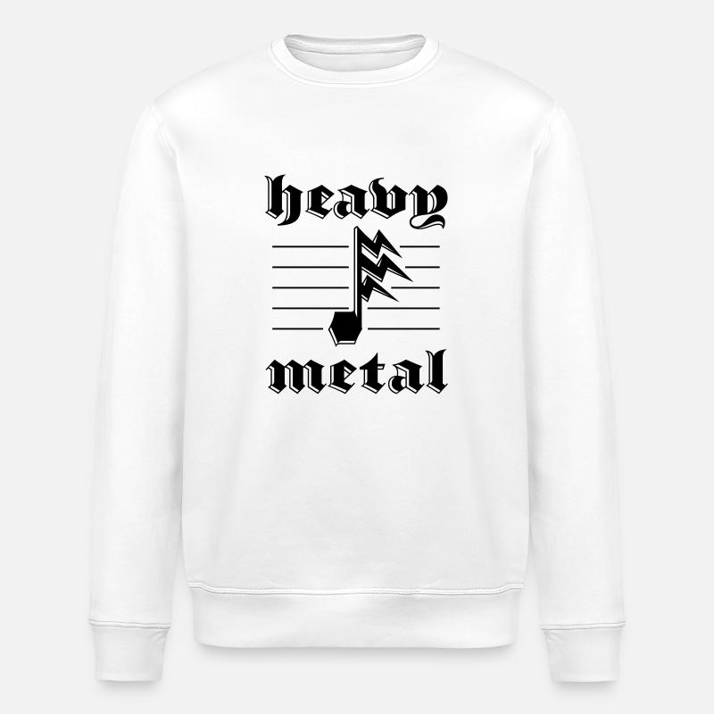 Heavy Metal Blitznote - Stanley/Stella ROLLER Unisex Organic Sweatshirt - white