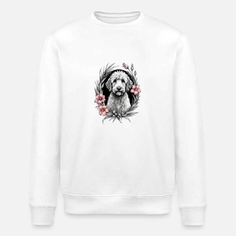Goldenes Gekritzel - Stanley/Stella Unisex Bio-Sweatshirt ROLLER - Weiß