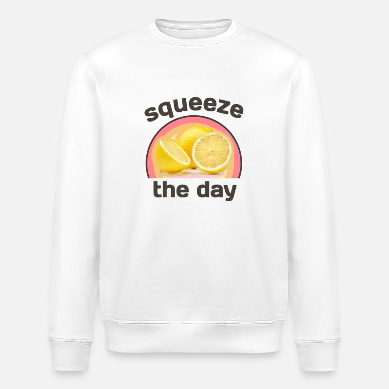 Squeeze the day - Stanley/Stella Unisex Bio-Sweatshirt ROLLER - Weiß