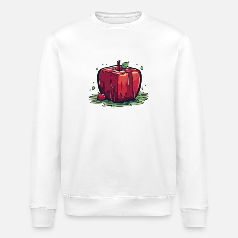 Würfel Apfel Cube Apple - Stanley/Stella ROLLER Unisex Organic Sweatshirt - white