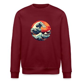 Große Welle The Great Wave Kanagawa - Stanley/Stella ROLLER Unisex Organic Sweatshirt - white - Front - Nik (191cm)