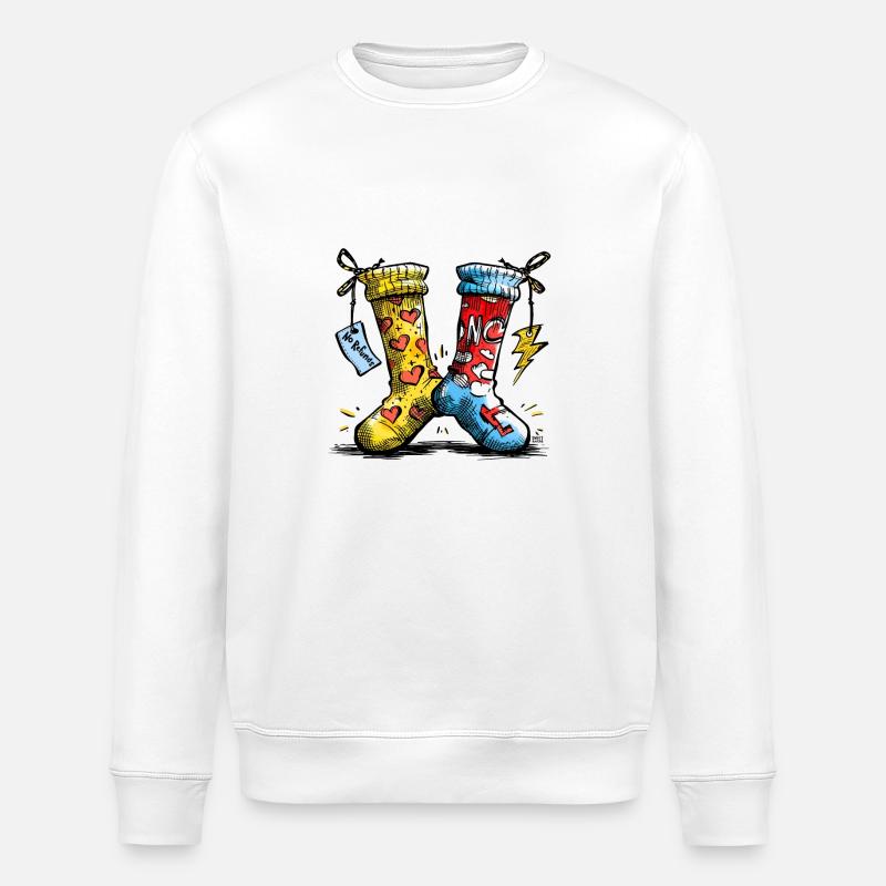 Passende Socken fürs Leben - Stanley/Stella Unisex Bio-Sweatshirt ROLLER - Weiß
