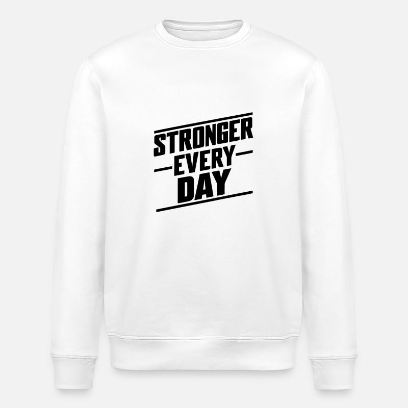 PLUS FORT CHAQUE JOUR - Sweat bio ROLLER Stanley/Stella Unisexe - blanc