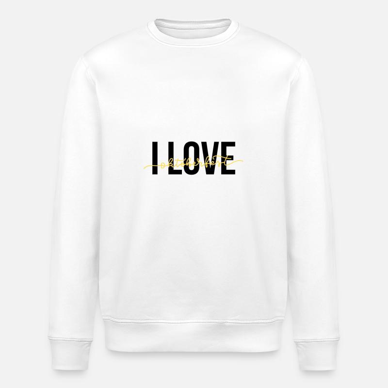October love - Stanley/Stella ROLLER Unisex Organic Sweatshirt - white