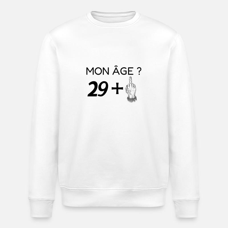 mon âge 30 - Sweat bio ROLLER Stanley/Stella Unisexe - blanc