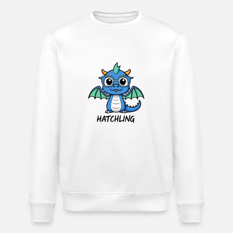 Baby-Drache. Küken - Stanley/Stella Unisex Bio-Sweatshirt ROLLER - Weiß