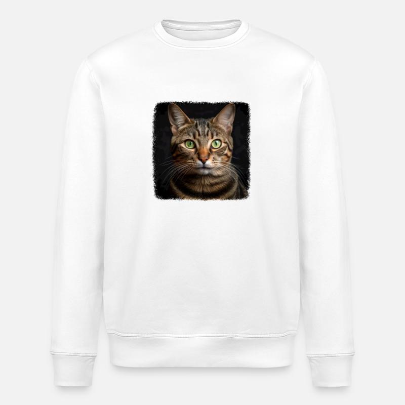 Tabby Kitten Tabby Cat - Stanley/Stella ROLLER Unisex Organic Sweatshirt - white