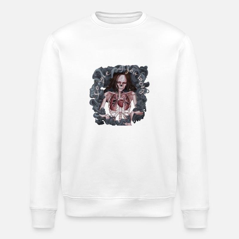 Skelette - Stanley/Stella Unisex Bio-Sweatshirt ROLLER - Weiß