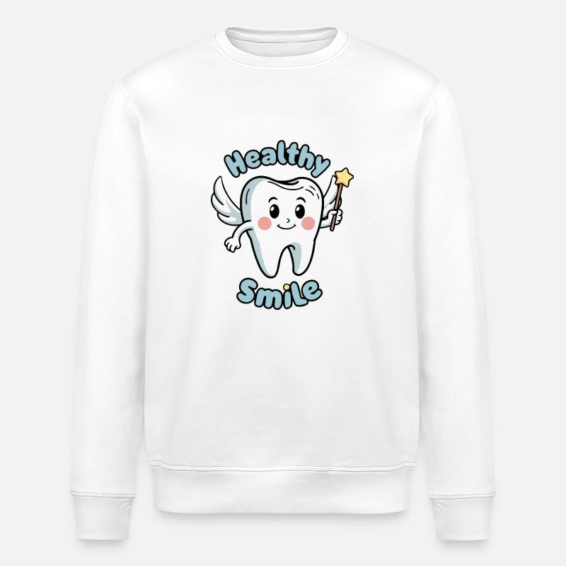 ZAHNFEE - Stanley/Stella Unisex Bio-Sweatshirt ROLLER - Weiß