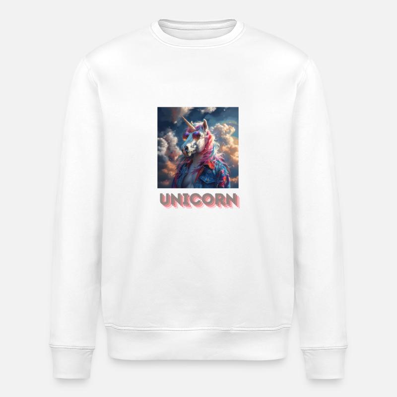 Licorne Métal - Sweat bio ROLLER Stanley/Stella Unisexe - blanc