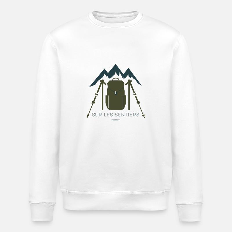 SUR LES SENTIERS - Stanley/Stella Unisex Bio-Sweatshirt ROLLER - Weiß