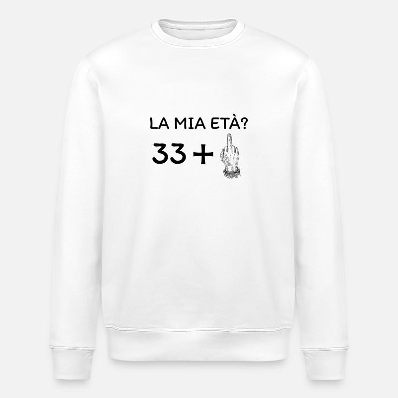 Mon âge 34 ans - Sweat bio ROLLER Stanley/Stella Unisexe - blanc