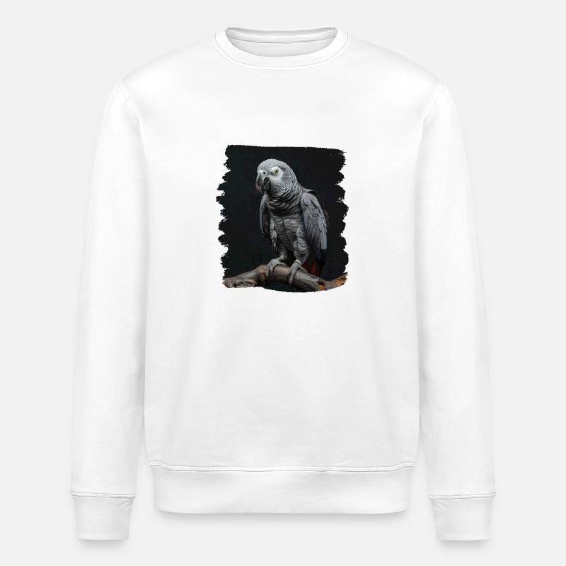 Graupapageien Graupapagei - Stanley/Stella Unisex Bio-Sweatshirt ROLLER - Weiß
