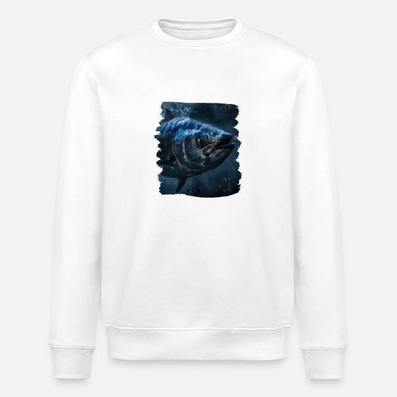 Tuna Thunfische Thunfisch - Stanley/Stella ROLLER Unisex Organic Sweatshirt - white