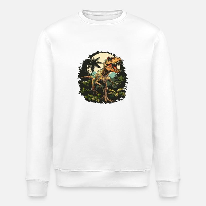 Allosaurier Allosaurus - Stanley/Stella Unisex Bio-Sweatshirt ROLLER - Weiß
