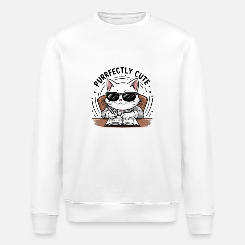 CHAT PARFAITEMENT MIGNON - Sweat bio ROLLER Stanley/Stella Unisexe - blanc