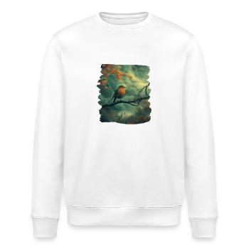 Robin Rotkehlchen - Stanley/Stella Unisex Bio-Sweatshirt ROLLER - Weiß - Vorne - Nik (191cm)