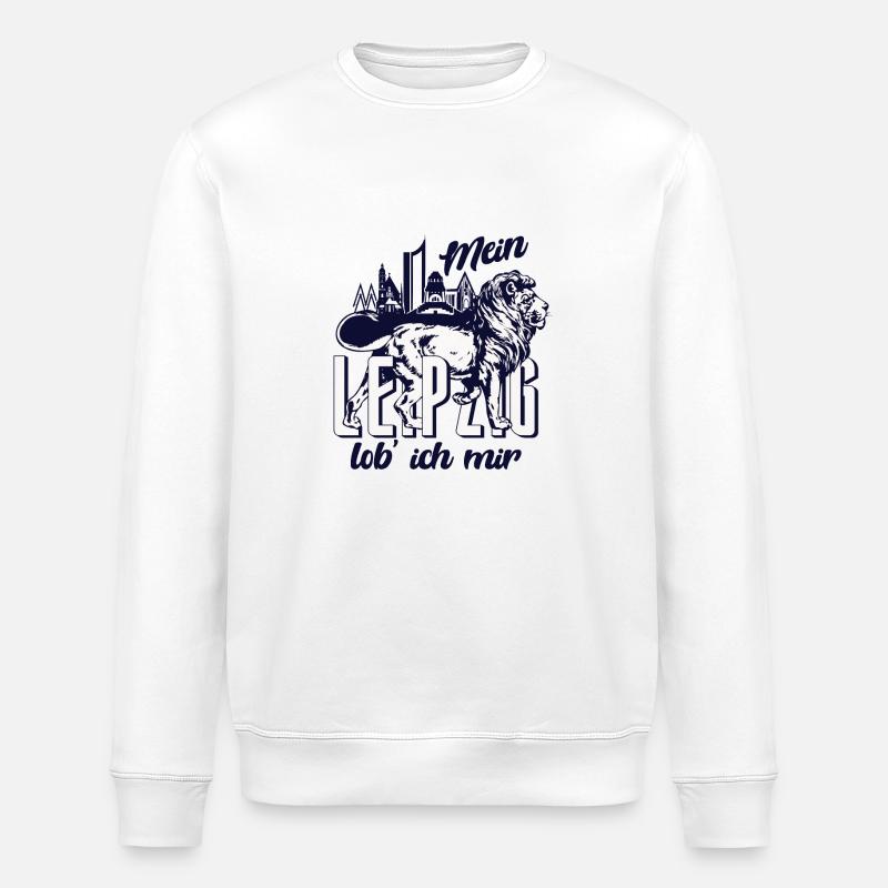 I praise my Leipzig Hell - Stanley/Stella ROLLER Unisex Organic Sweatshirt - white