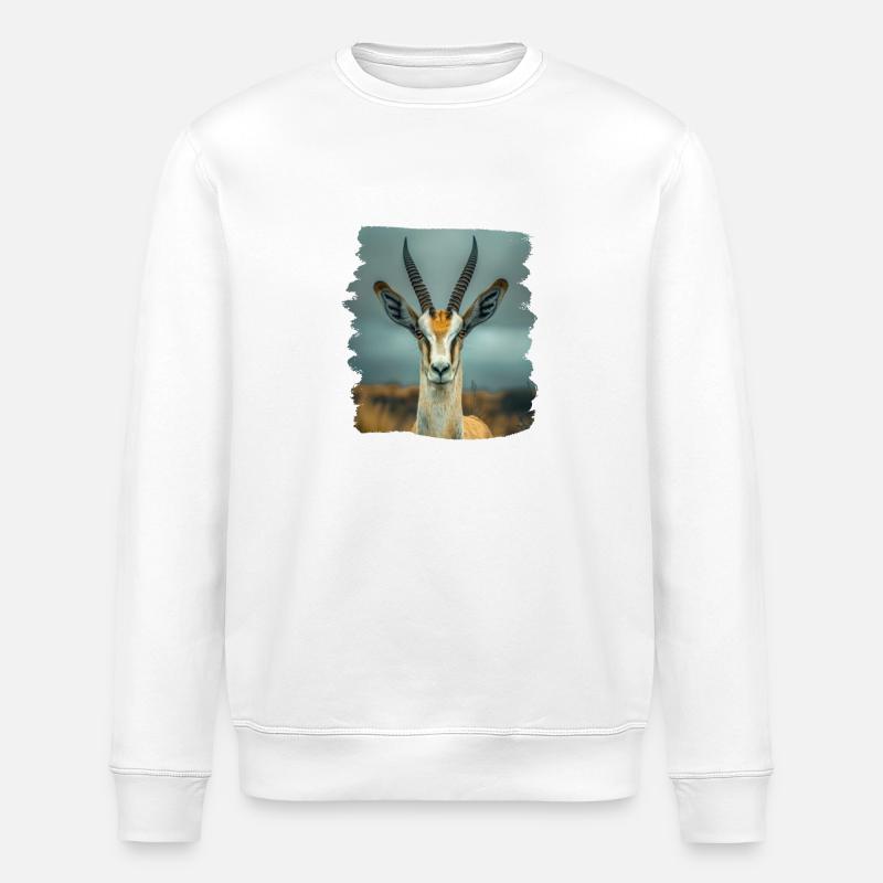 Antelope Antilopen Antilope - Stanley/Stella ROLLER Unisex Organic Sweatshirt - white