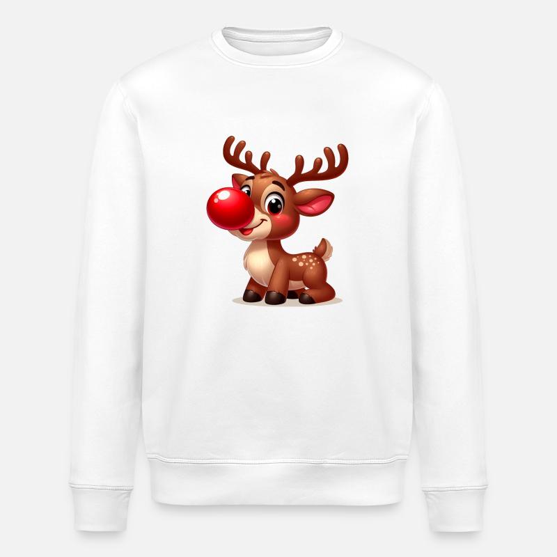 Rentier - Stanley/Stella Unisex Bio-Sweatshirt ROLLER - Weiß