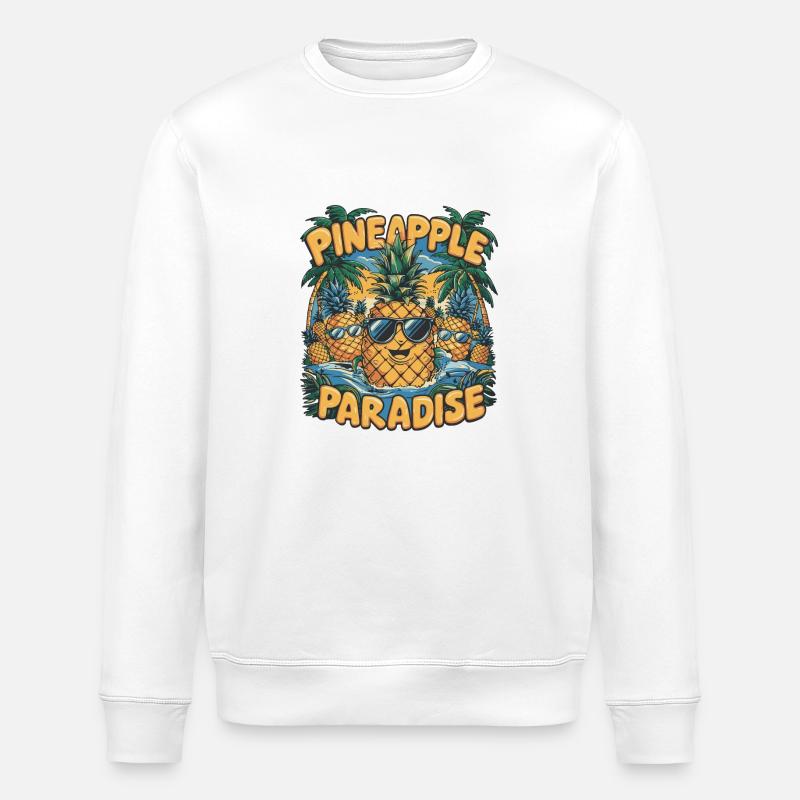 ANANAS-PARADIES - Stanley/Stella Unisex Bio-Sweatshirt ROLLER - Weiß