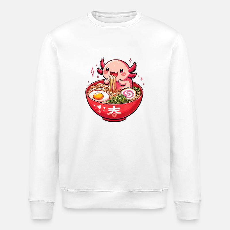 Ramen Axolotl mignon - Sweat bio ROLLER Stanley/Stella Unisexe - blanc