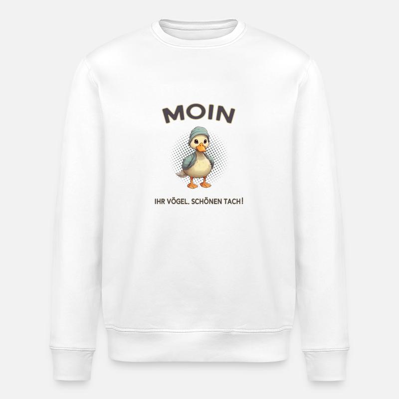 Moin you oiseaux belle tachyère - Sweat bio ROLLER Stanley/Stella Unisexe - blanc