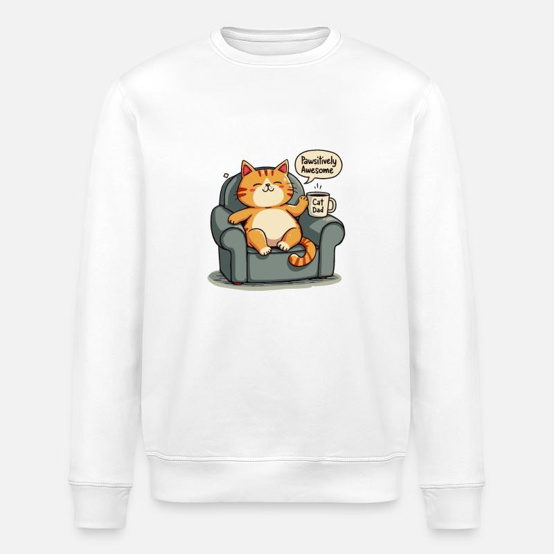 CHAT DAD - Sweat bio ROLLER Stanley/Stella Unisexe - blanc