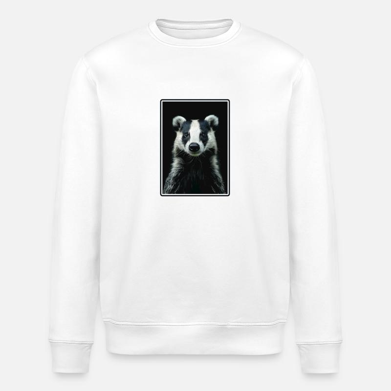 Badger Dachse Dachs - Stanley/Stella ROLLER Unisex Organic Sweatshirt - white