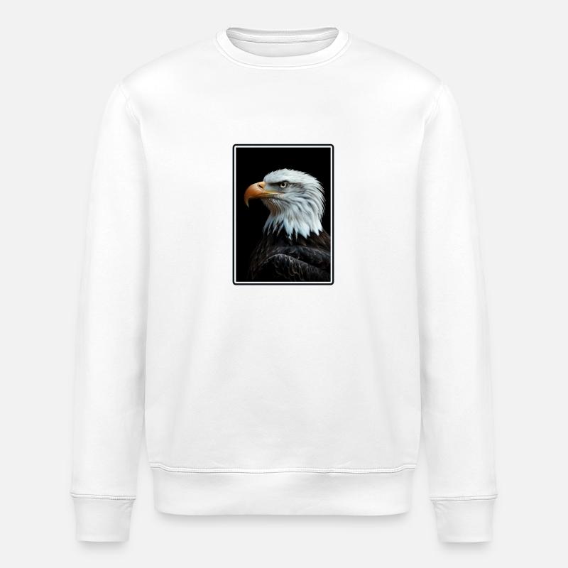 Bald Eagle Weißkopfseeadler - Stanley/Stella ROLLER Unisex Organic Sweatshirt - white