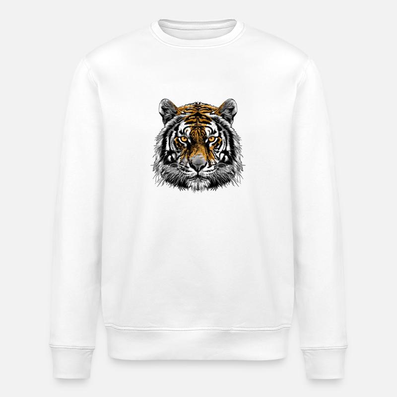 Tiger - Stanley/Stella Unisex Bio-Sweatshirt ROLLER - Weiß