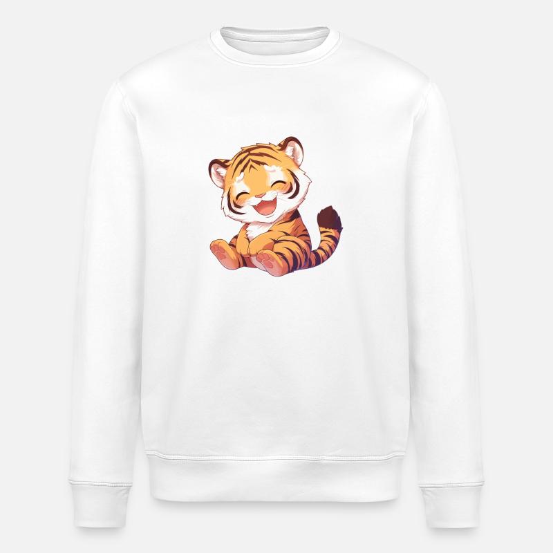 Bengal Tiger King Tiger - Stanley/Stella ROLLER Unisex Organic Sweatshirt - white