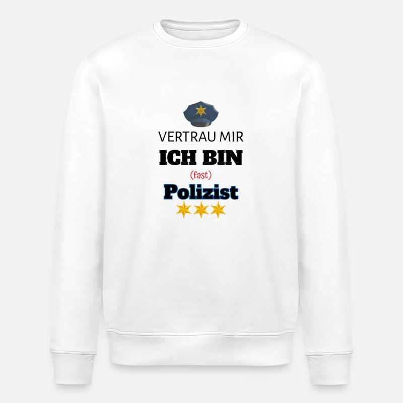 Polizei Geschenk - Stanley/Stella Unisex Bio-Sweatshirt ROLLER - Weiß