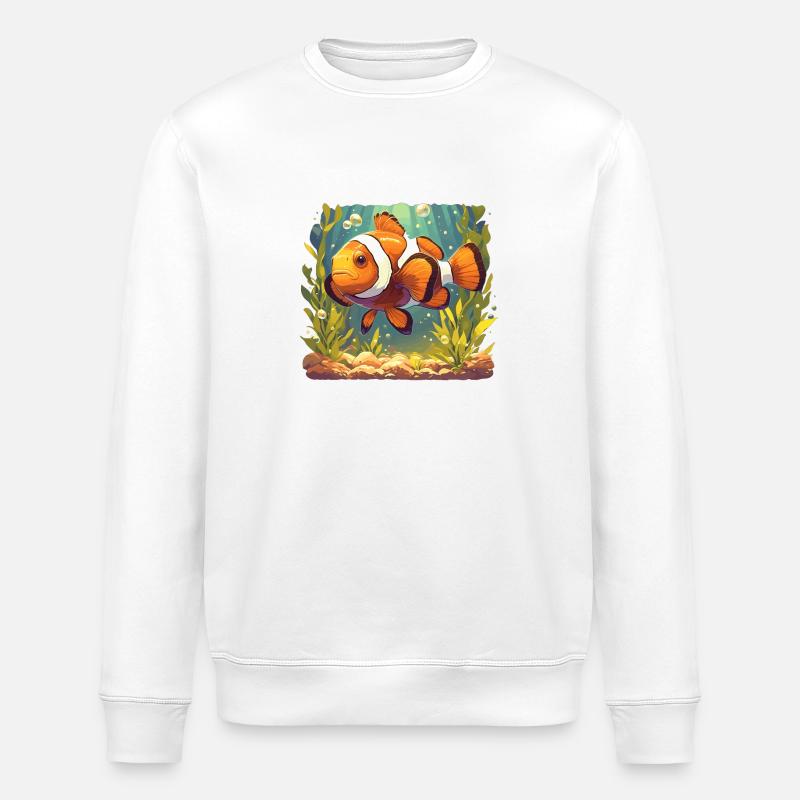 Clownfish Clownfische Clownfisch - Stanley/Stella Unisex Bio-Sweatshirt ROLLER - Weiß